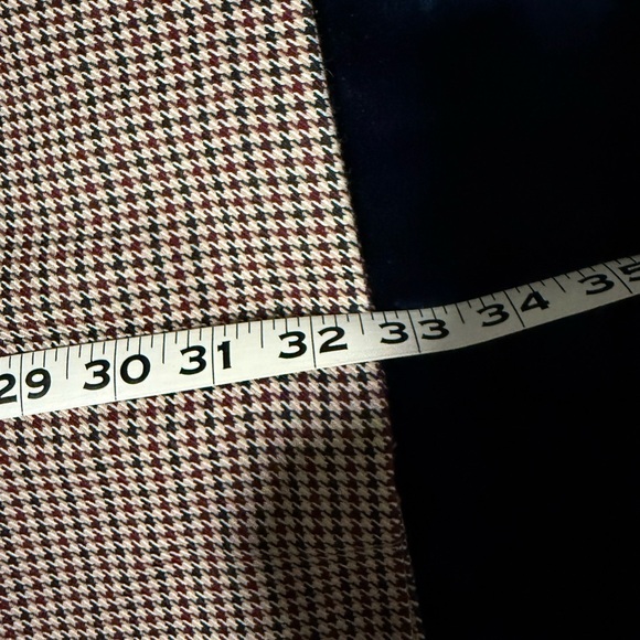 Zara Woman Houndstooth Dress- Burgundy,green and tan - Picture 8 of 9